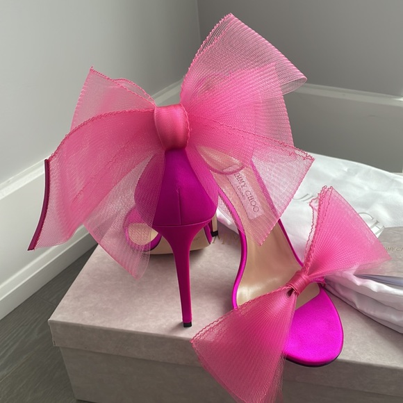 BRAND NEW Jimmy Choo Aveline 100 FUSCHIA - Picture 2 of 6